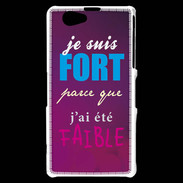Coque Sony Xperia Z1 Compact Fort et faible ZG