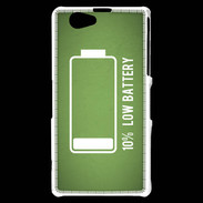 Coque Sony Xperia Z1 Compact Low Battery vert ZG