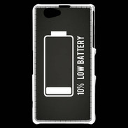 Coque Sony Xperia Z1 Compact Low Battery noir ZG