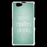 Coque Sony Xperia Z1 Compact Sexo Apéro Dodo vert ZG