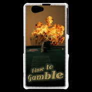 Coque Sony Xperia Z1 Compact Poker flamme