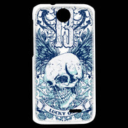 Coque HTC Desire 310 Tête de mort Lucky One 13