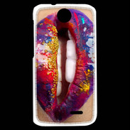 Coque HTC Desire 310 Lèvres multicouleurs