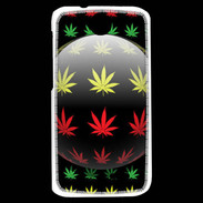 Coque HTC Desire 310 Effet cannabis sur fond noir