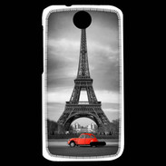 Coque HTC Desire 310 Vintage Tour Eiffel et 2 cv
