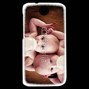 Coque HTC Desire 310 Bébés avec biberons