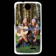 Coque HTC Desire 310 Hippie et guitare 5