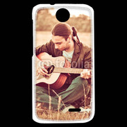 Coque HTC Desire 310 Guitariste peace and love 1