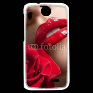 Coque HTC Desire 310 Bouche et rose glamour