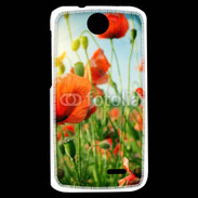 Coque HTC Desire 310 Champs de coquelicots