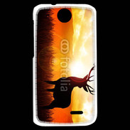 Coque HTC Desire 310 Silhouette d'un cerf 5