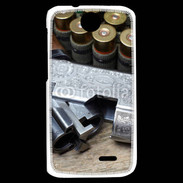 Coque HTC Desire 310 Vintage fusil et cartouche