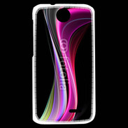 Coque HTC Desire 310 Abstract multicolor sur fond noir
