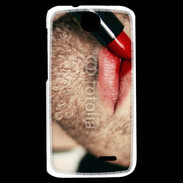 Coque HTC Desire 310 bouche homme rouge