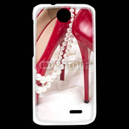 Coque HTC Desire 310 Escarpins rouges et perles
