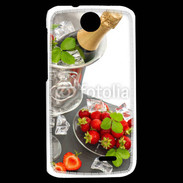 Coque HTC Desire 310 Champagne et fraises
