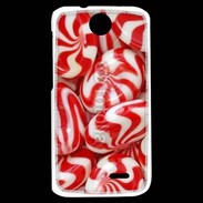 Coque HTC Desire 310 Bonbons rouges et blancs