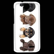 Coque HTC Desire 310 Alignement de petits chiens