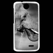 Coque HTC Desire 310 Elephant d'Afrique en noir et blanc