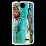 Coque HTC Desire 310 Belle plage avec tortue