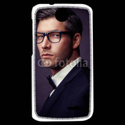 Coque HTC Desire 310 Homme charmant en costume et lunettes