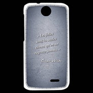 Coque HTC Desire 310 Les Folies Bleu Citation Oscar Wilde