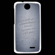 Coque HTC Desire 310 Public génie Bleu Citation Oscar Wilde