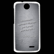Coque HTC Desire 310 Démocratie Noir Citation Oscar Wilde