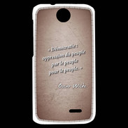 Coque HTC Desire 310 Démocratie Rouge Citation Oscar Wilde