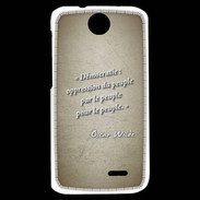 Coque HTC Desire 310 Démocratie Sepia Citation Oscar Wilde