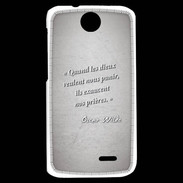 Coque HTC Desire 310 Dieux prières Gris Citation Oscar Wilde