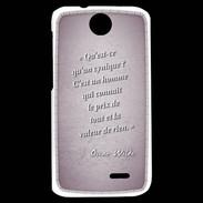 Coque HTC Desire 310 Cynique Rose Citation Oscar Wilde