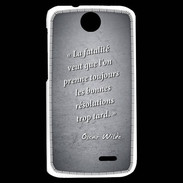 Coque HTC Desire 310 Fatalité Noir Citation Oscar Wilde