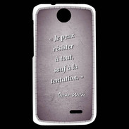 Coque HTC Desire 310 Résister Violet Citation Oscar Wilde