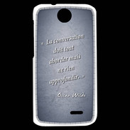 Coque HTC Desire 310 La conversation Bleu Citation Oscar Wilde