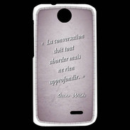 Coque HTC Desire 310 La conversation Rose Citation Oscar Wilde