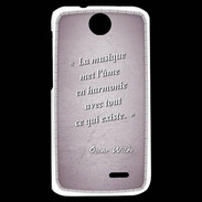 Coque HTC Desire 310 La musique Rose Citation Oscar Wilde