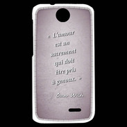 Coque HTC Desire 310 Sacrement amour Rose Citation Oscar Wilde