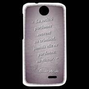 Coque HTC Desire 310 Société rêveur Violet Citation Oscar Wilde
