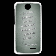 Coque HTC Desire 310 Société rêveur Vert Citation Oscar Wilde