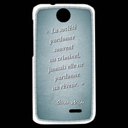 Coque HTC Desire 310 Société rêveur Turquoise Citation Oscar Wilde