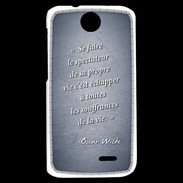 Coque HTC Desire 310 Spectateur Bleu Citation Oscar Wilde