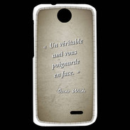 Coque HTC Desire 310 Ami poignardée Sepia Citation Oscar Wilde