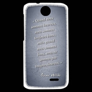 Coque HTC Desire 310 Bons heureux Bleu Citation Oscar Wilde