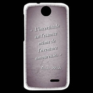 Coque HTC Desire 310 Incertitude Violet Citation Oscar Wilde