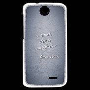 Coque HTC Desire 310 Aimer Bleu Citation Oscar Wilde