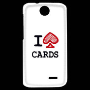 Coque HTC Desire 310 I love Cards spade