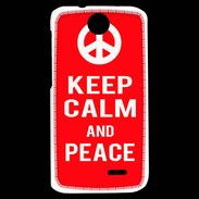 Coque HTC Desire 310 Keep Calm Peace Rouge