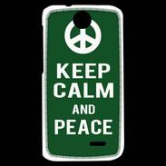 Coque HTC Desire 310 Keep Calm Peace Vert