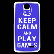 Coque HTC Desire 310 Keep Calm Play games Bleu